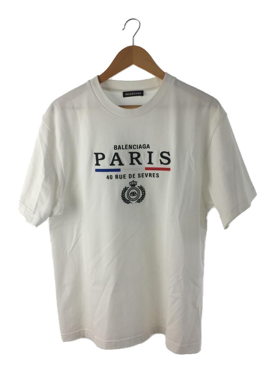 BALENCIAGA◇Tシャツ/S/コットン/WHT/JP57 2019 02136 【公式通販】