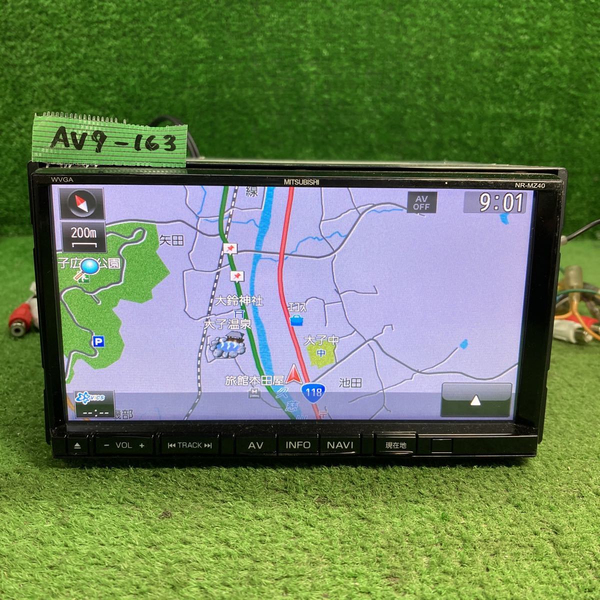 AV9-163 激安 カーナビ MITSUBISHI NR-MZ40X-D 4X27K015 ナビ CD DVD 