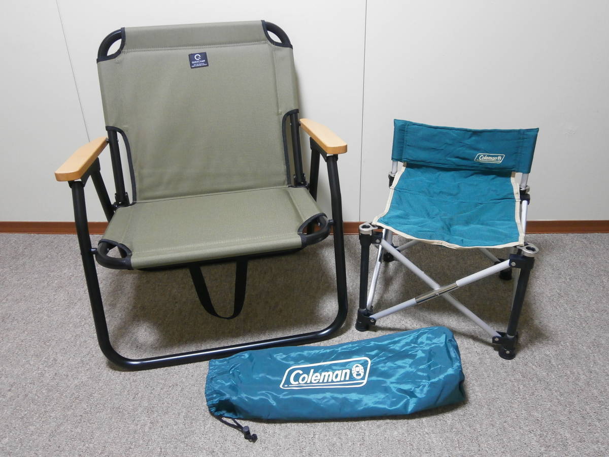 クイックキャンプ　コールマン　チェアー アウトドアチェア 2点セット コールマン QUICKCAMP 折りたたみイス