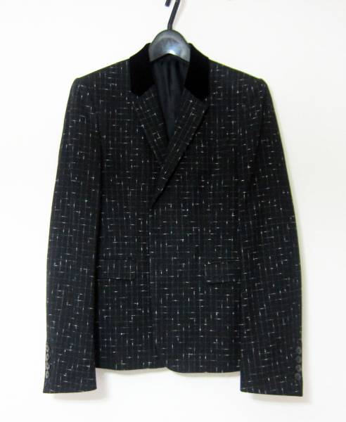 12AW ラッド LAD MUSICIAN ウールカスリチェック 2Bジャケット(ラッド 