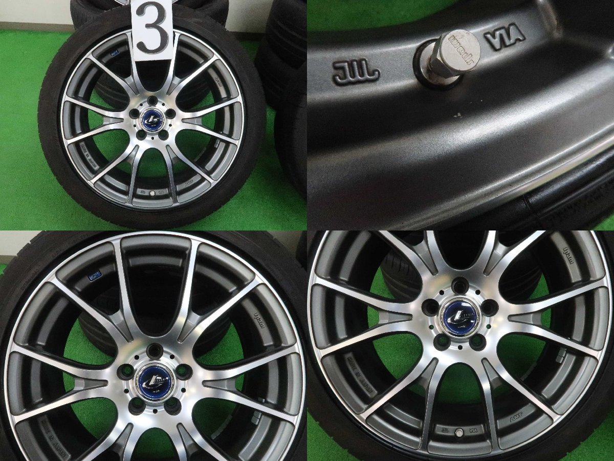4本 weds レオニス 17インチ 7J +47 5H 100 ラジアル グッドイヤー 