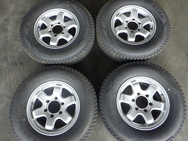 2210-393　社外　アルミホイール＆スタッドレスタイヤ　195/80R15　107/105LT　2018年　4本セット