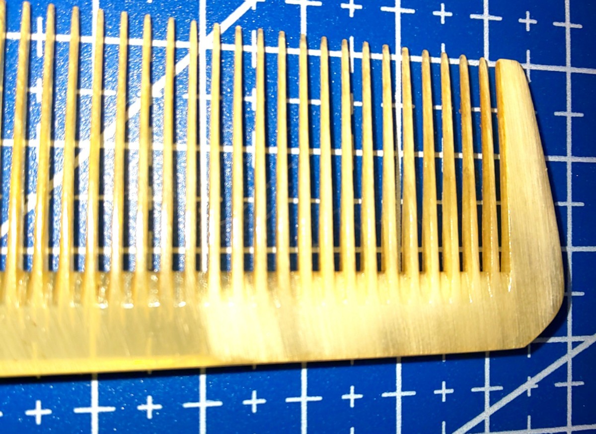 未使用 水牛の角 櫛 くし ヘアカットコーム 理容 昭和 手造り 24本 8A