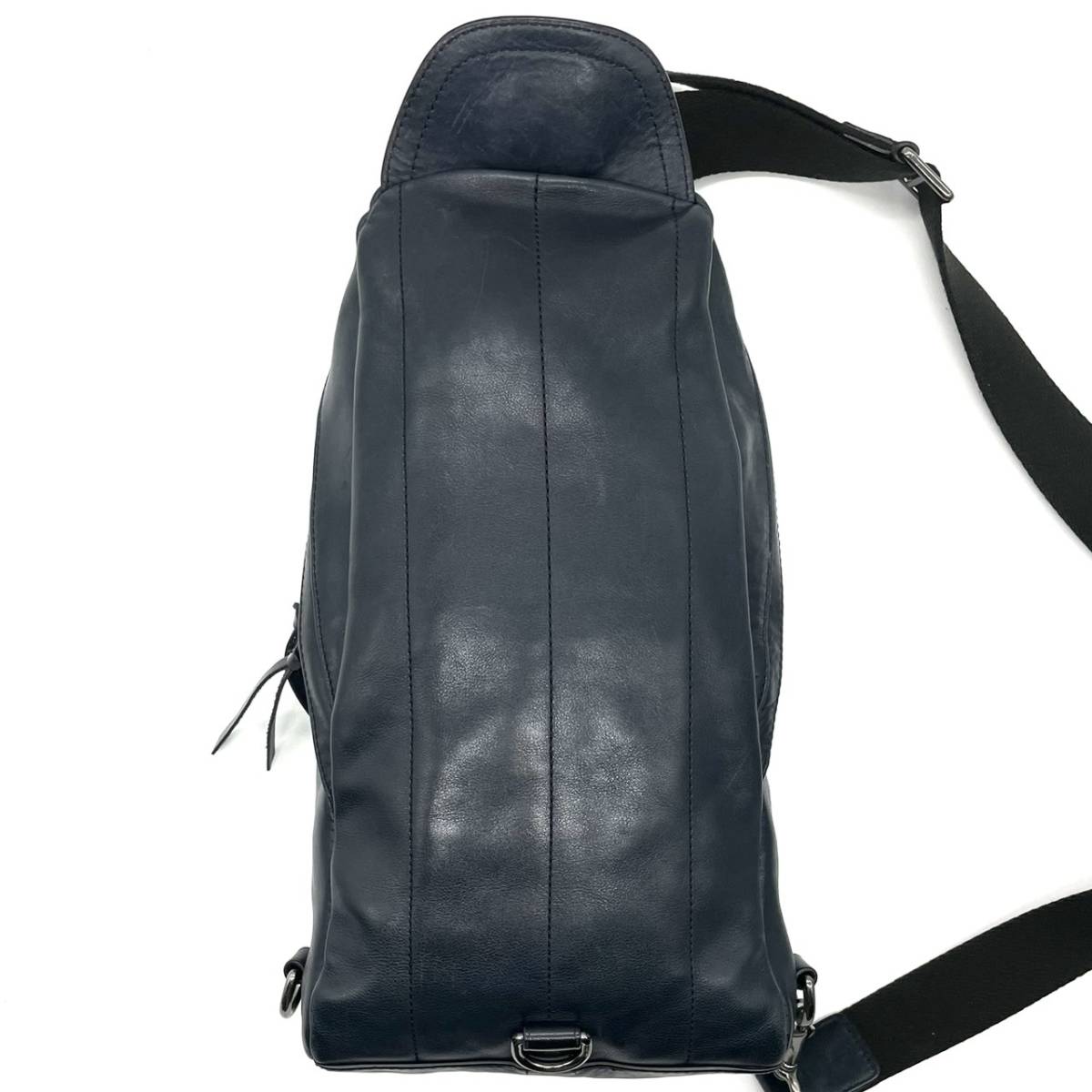 美品 COACH クロスボディ ネイビーブラック ボディバッグ ショルダーバッグ 1円～《極上品》COACH コーチ ボディバッグ クロスボディ ショルダー