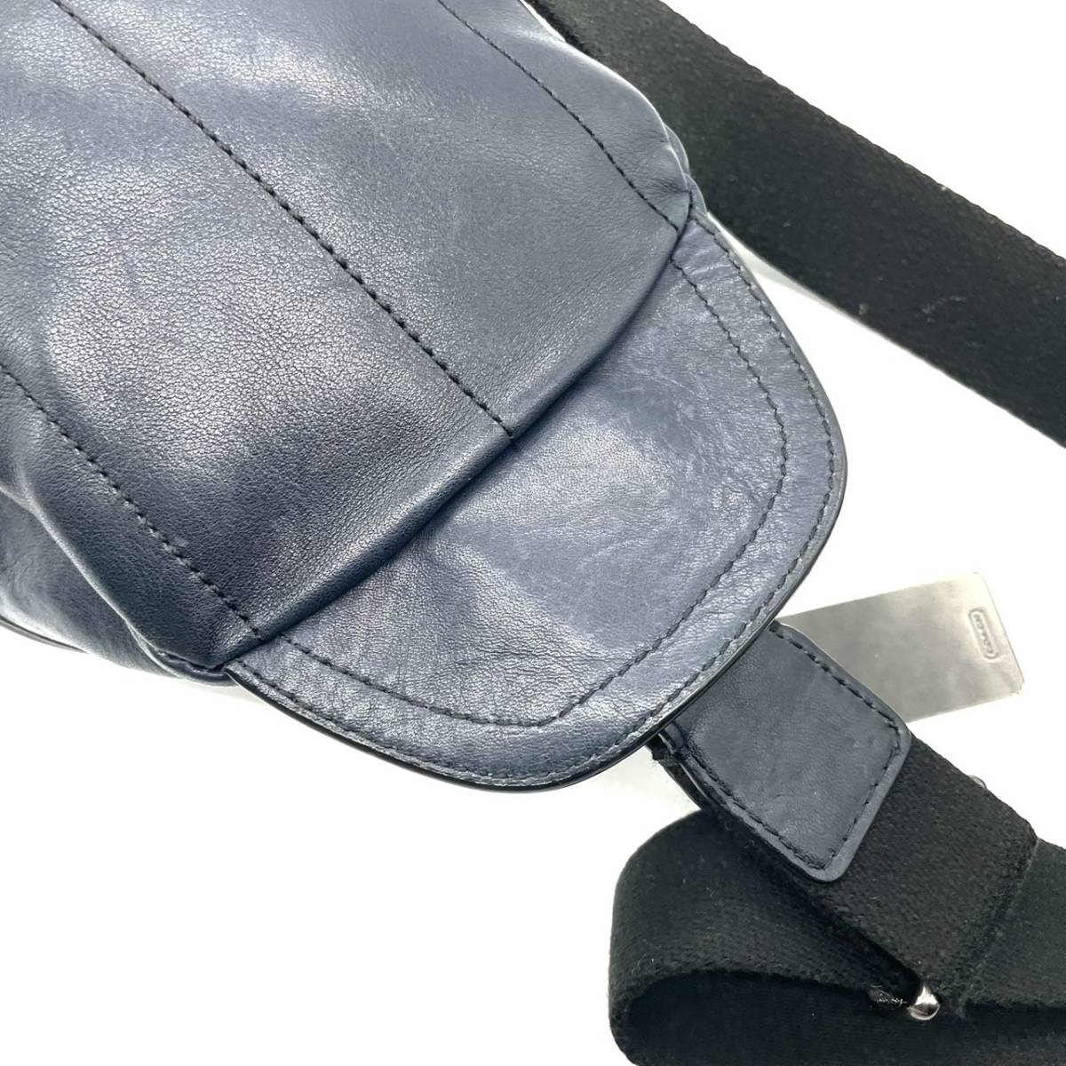 美品 COACH クロスボディ ネイビーブラック ボディバッグ ショルダーバッグ COACH（コーチ） 国内発送 バッグ メンズ ショルダーバッグ