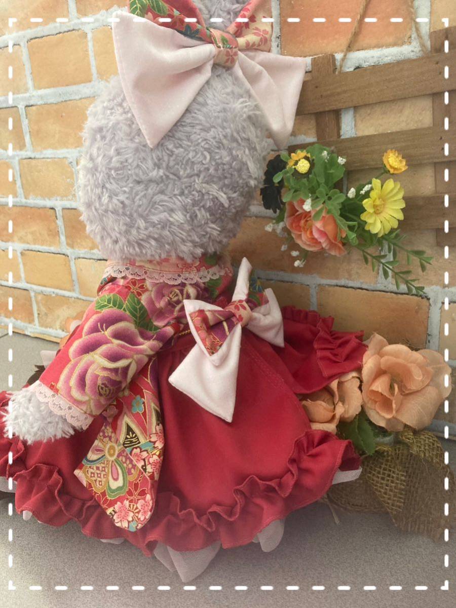 ステラルーS 濃ピンク花柄 和着物ドレス6点コスチューム リーナベル