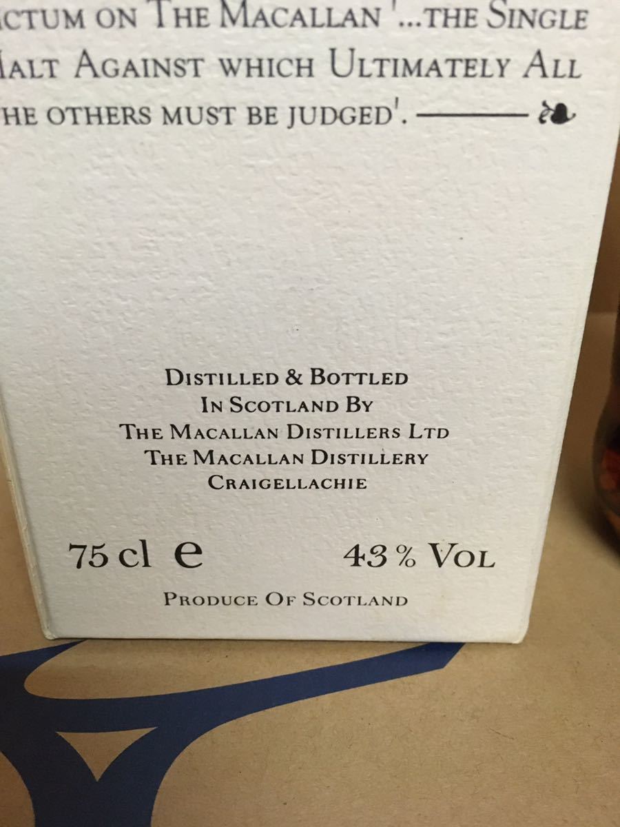 空瓶The Macallan 18年 1980年製 シングルモルトウイスキー