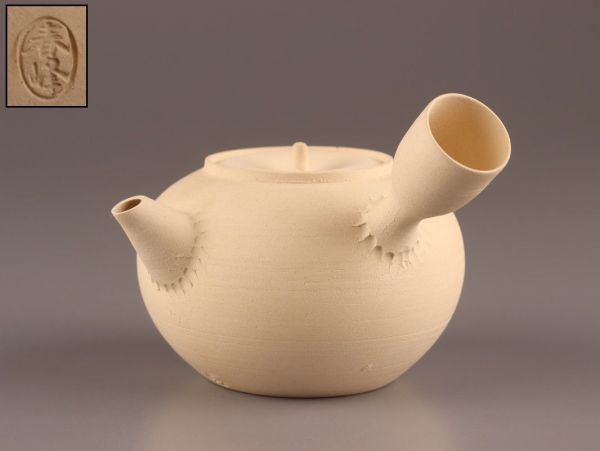 赤字超特価，格安 煎茶道具 春峰 白泥 ボーフラ 横手急須 時代物 極上品 初だし品 C1776(急須、土瓶)｜売買されたオークション情報、yahooの商品情報をアーカイブ公開 - オークファン 京焼