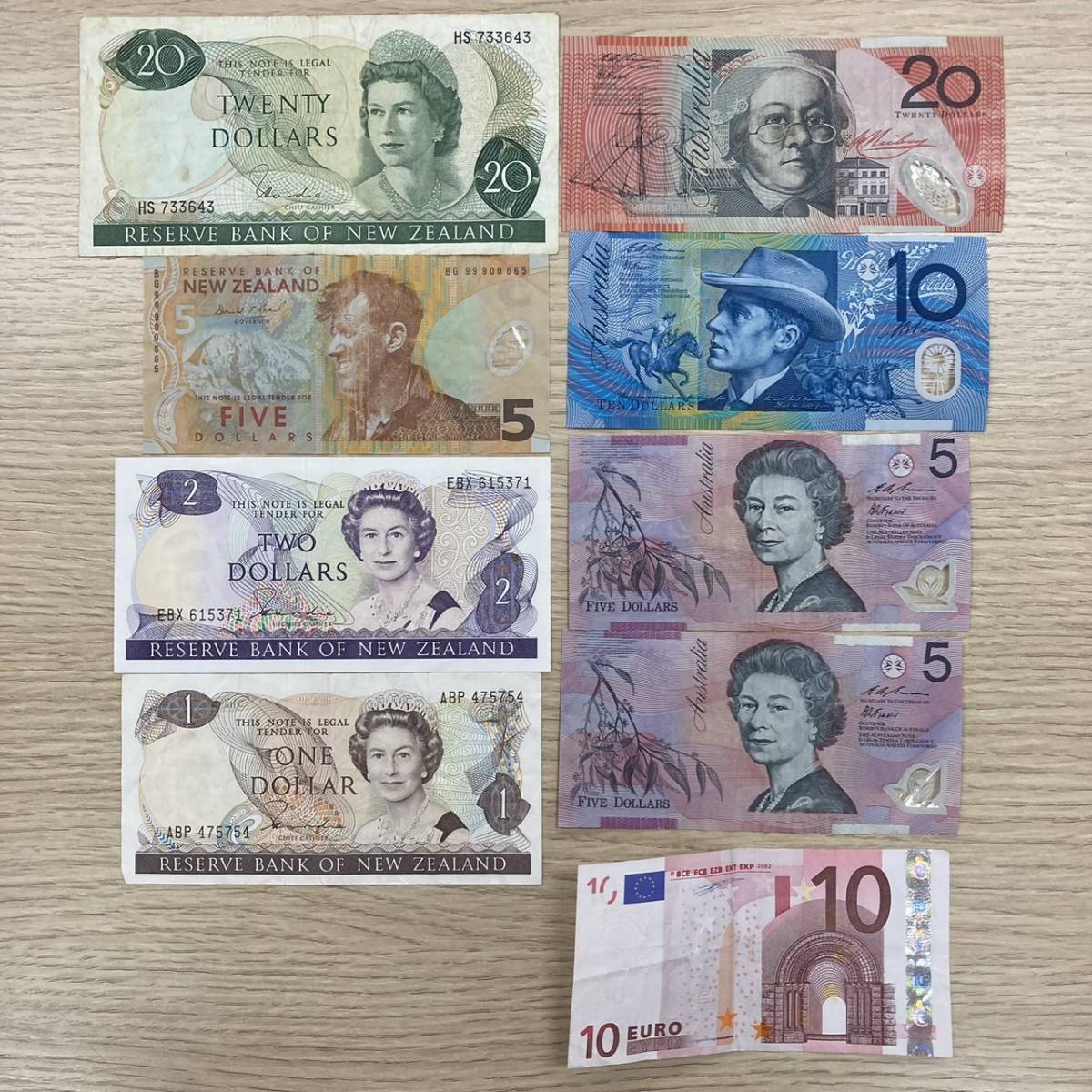 ニュージーランドドルの通貨と本日の為替レート | 地球の歩き方 【ユーロ・ドル】紙幣おまとめ 10ユーロ/オーストラリア40ドル/ニュージーランド28 ドル/ ヨーロッパ オセアニア コレクション 現状保管品