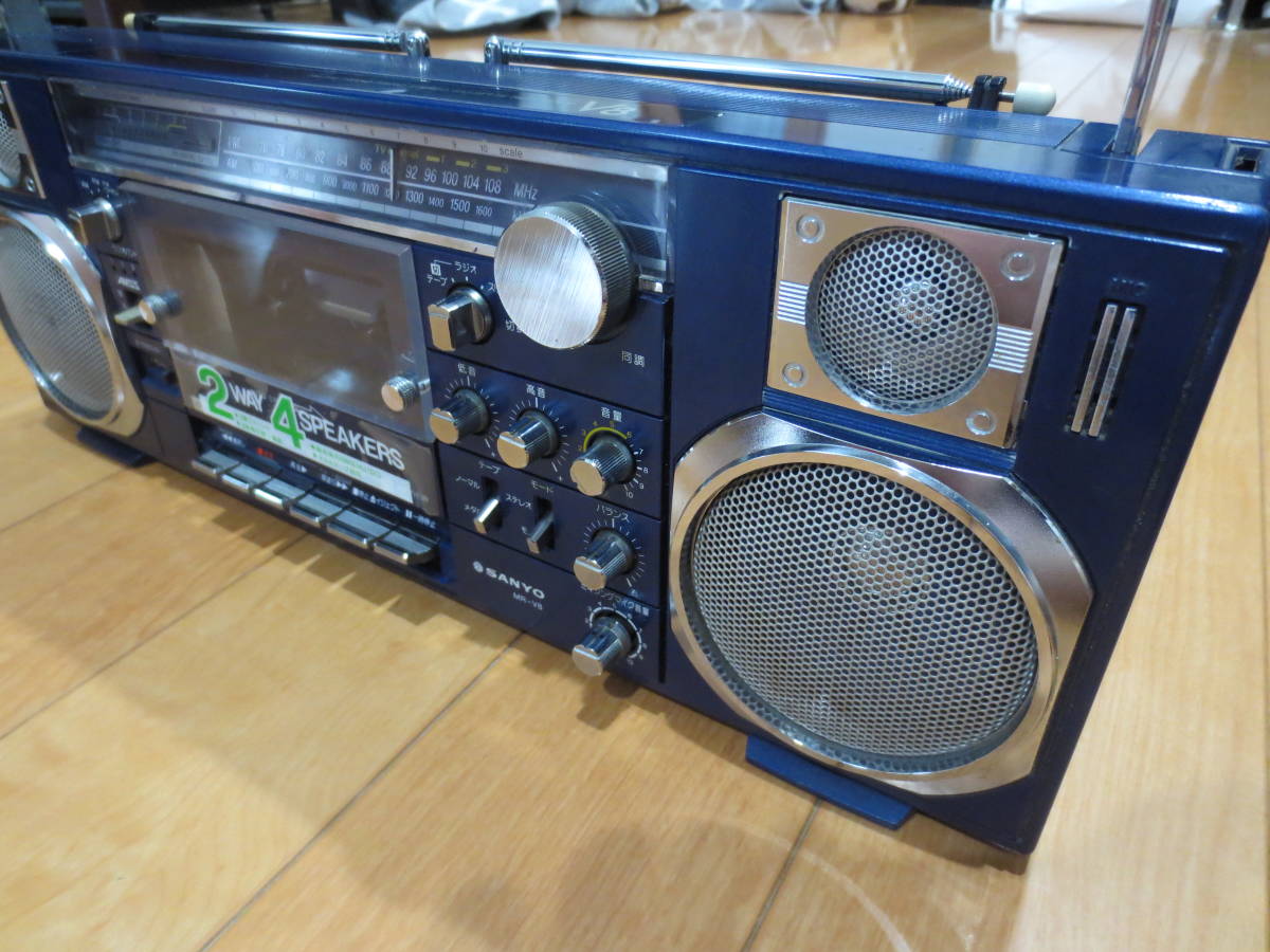 SANYO サンヨー MR-V8 ラジカセ ブルー Yahoo!オークション 【公式通販】