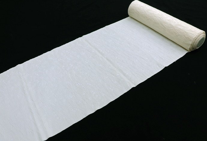 inagoya★秋の新作大量入荷!!!!★☆WHITE SILK☆◇高級紋意匠-美しい地模様-◇丹後ちりめん【白生地◆羽尺】正絹 反物 x9384sh