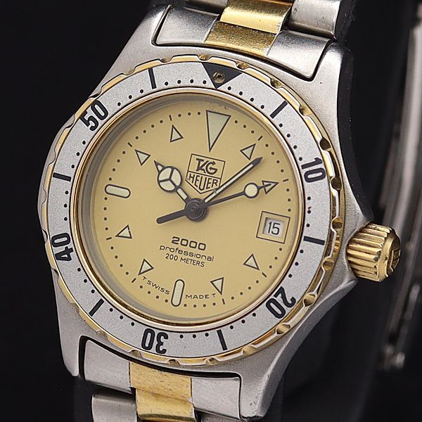稼働 TAG HEUER 937.406 メンズ プロフェッショナル ゴールド TAG