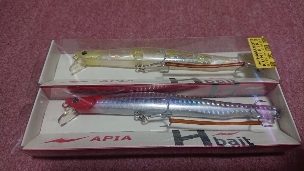 アピア Hベイト 140 14g 2個セット 濱本国彦 SPカラー イエローサンドスルー レッドヘッドホロ 新品1 APIA Hbait メガバス megabass