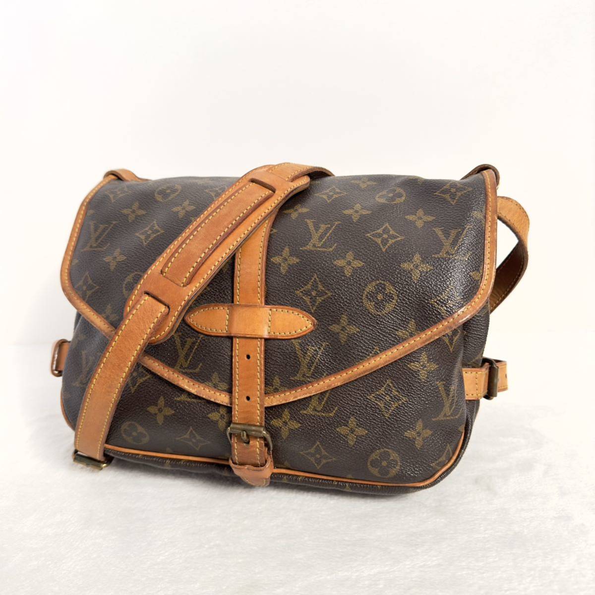 1円〜☆LOUIS VUITTON ルイヴィトン ソミュール 30 モノグラム 