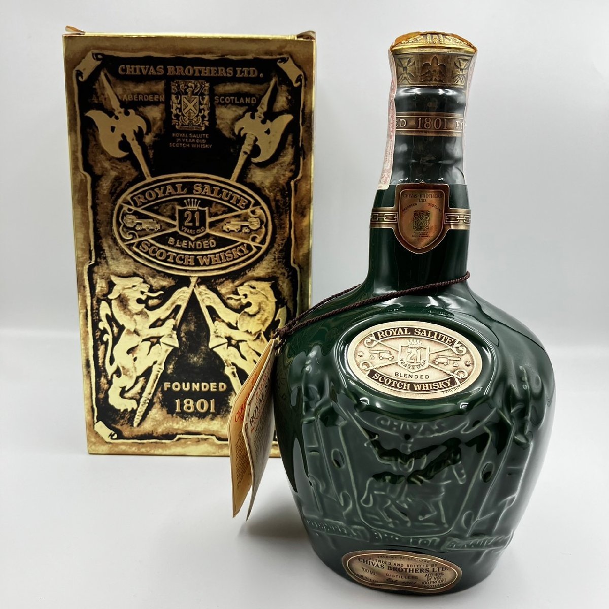 21年 ROYAL SALUTE ロイヤルサルート 700ml ウイスキー 緑 陶器 