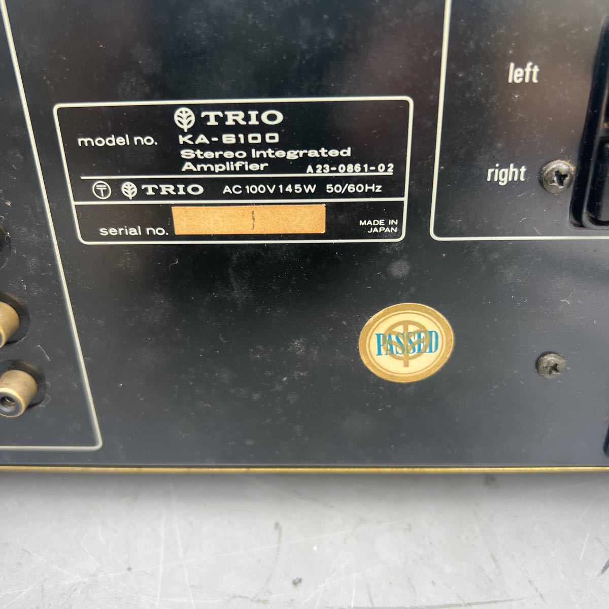 ペスさん専用 TRIO KA-6100 軽整備済 プリメインアンプ ビンテージ