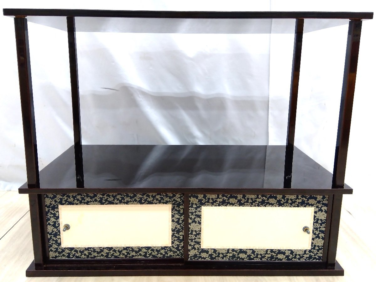 紹鴎棚 大棚 茶道具 収納箱 茶棚 塗 漆 茶道 74×59×39cm 9.1