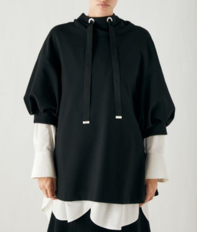 ■完売 3万5200円 ENFOLD ダブルクロス フーディ チュニック