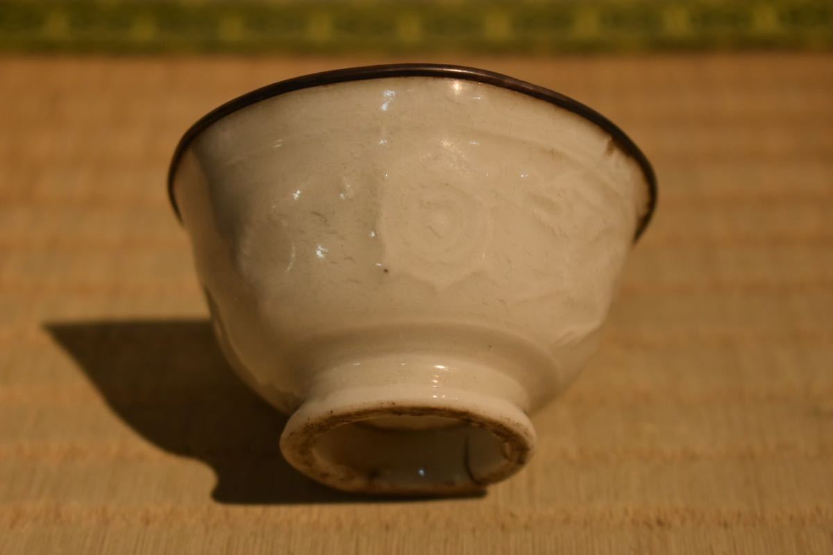 GE】Z287【コレクター所蔵品】時代 白高麗酒盃 /骨董品 時代品 美術品