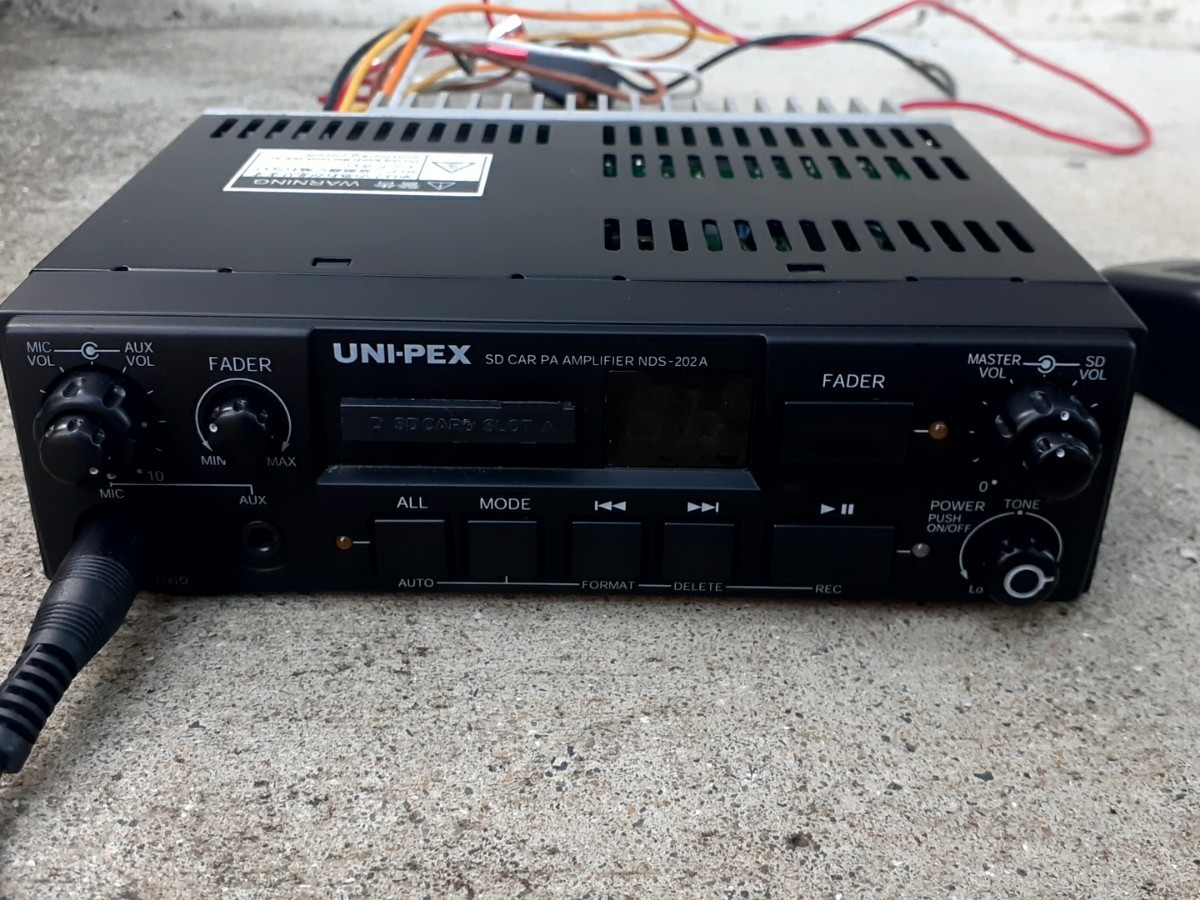 UNI-PEX ユニペックス アンプ 拡声器 セット 車載 スピーカー マイク
