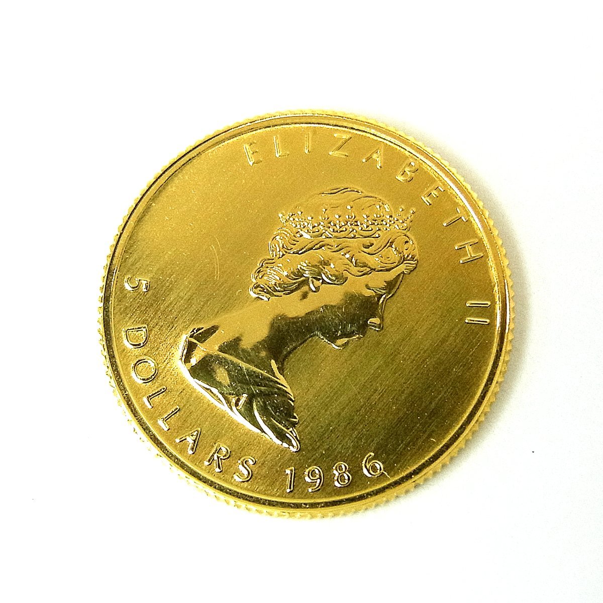 1/4 oz メイプルリーフ金貨 1986年 純金 カナダ メイプルリーフコイン 金貨 エリザベスⅡ