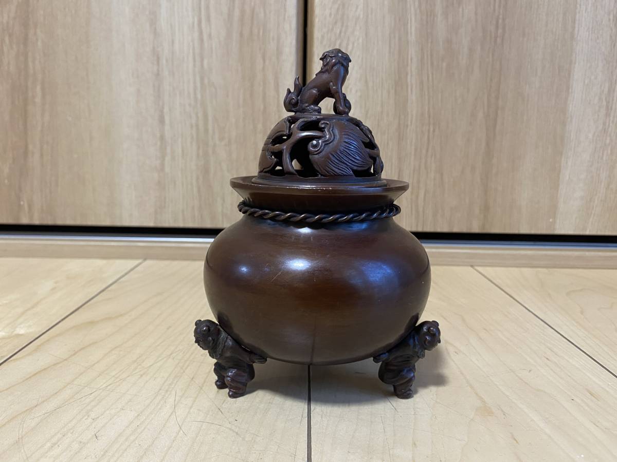 周政 銅製 香炉 中古