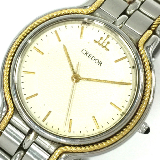 【るなページ】 Ts768511 セイコー 腕時計 クレドール SS/K14ベゼル 2F70-5350 SEIKO 中古