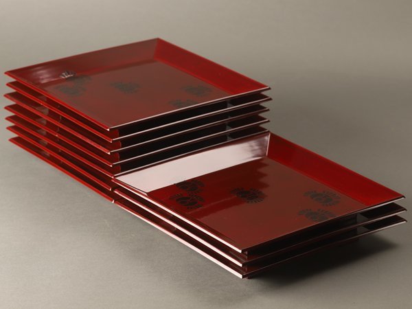 流】木製漆器 福良雀吸物膳十客 箱付 KR180 - Yahoo!オークション (工芸品)