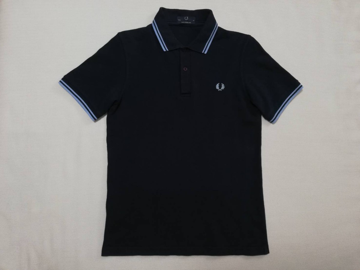 FRED PERRY フレッドペリー メンズ ポロシャツ 半袖 M12 NAVY 紺