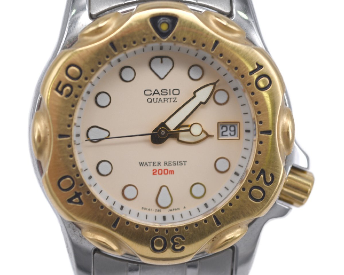 CASIO】カシオ MDP-823 メンズ ダイバー 36mm 200m クォーツ 中古品 