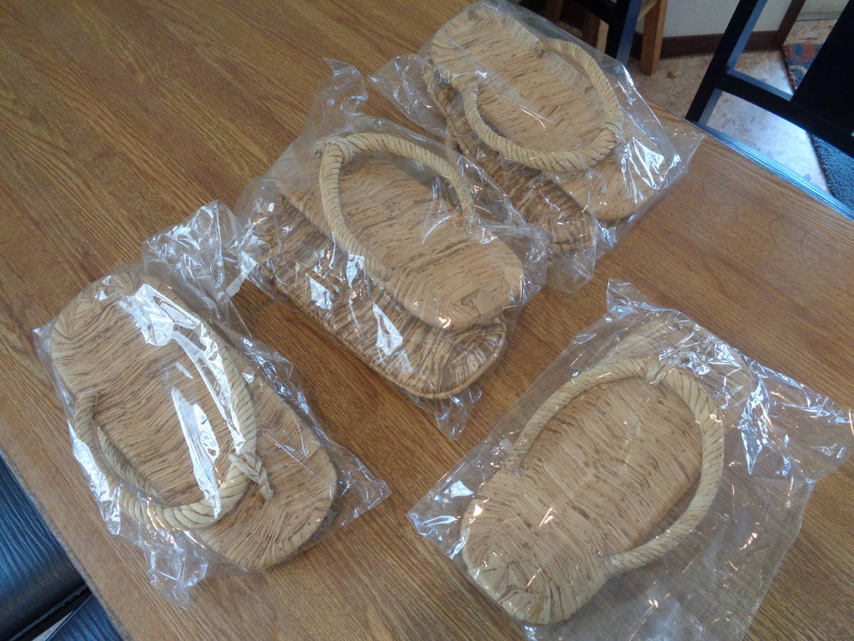お茶道具 露地草履 露地草鞋 わらじ三足予備1枚 未使用保存品 【公式通販】