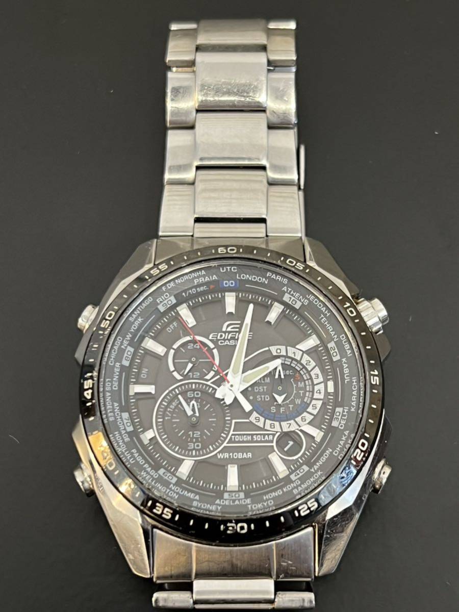 希少 CASIO EDIFICE メンズ 腕時計 ワールドタイム クォーツ 希少 