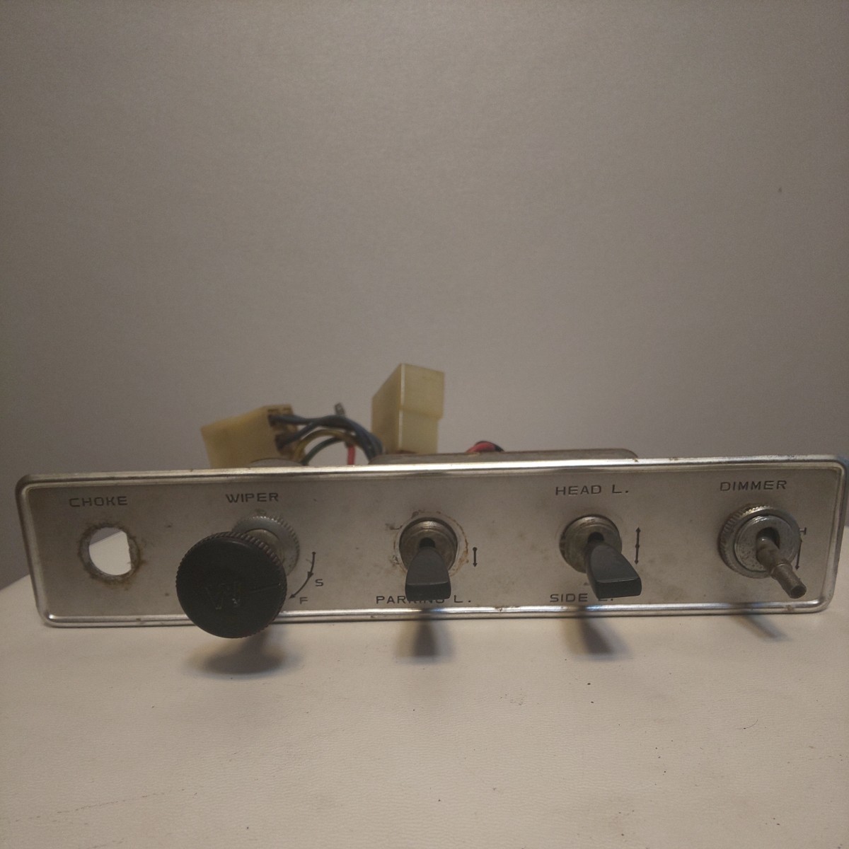 ホンダ Honda S500 S600 S800 インストルメントパネル ガーニッシュセンター&ワイパー&ディマー&ライティング スイッチ 当時物 動作未確認