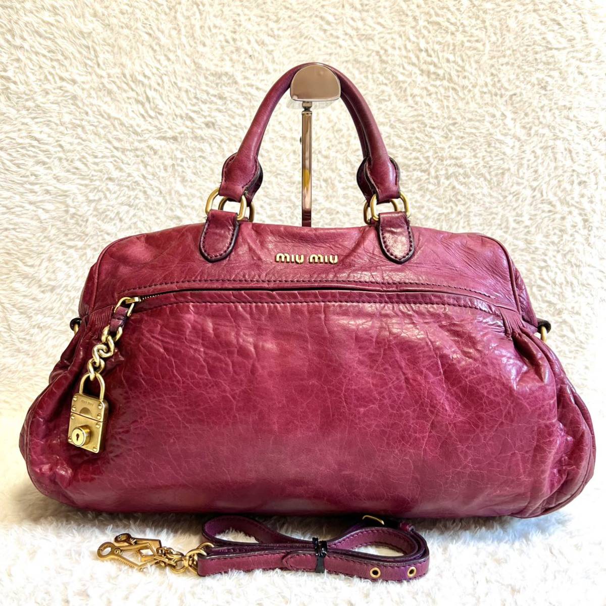 希少カラー MIUMIU ミュウミュウ ハンドバッグ トートバッグ 2way