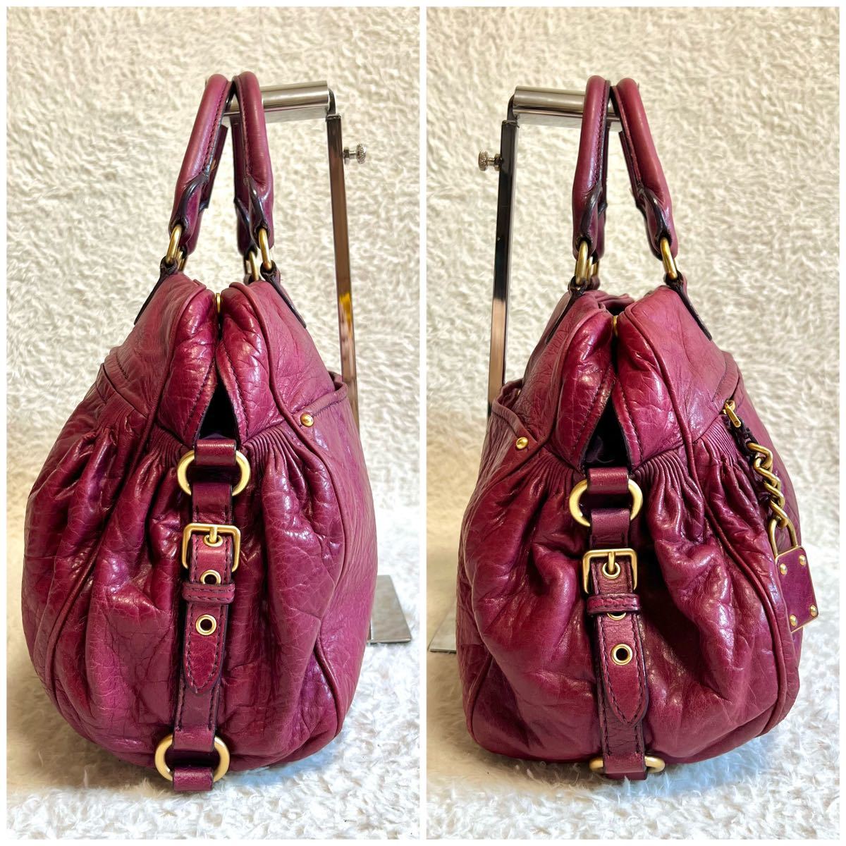 希少カラー MIUMIU ミュウミュウ ハンドバッグ トートバッグ 2way 
