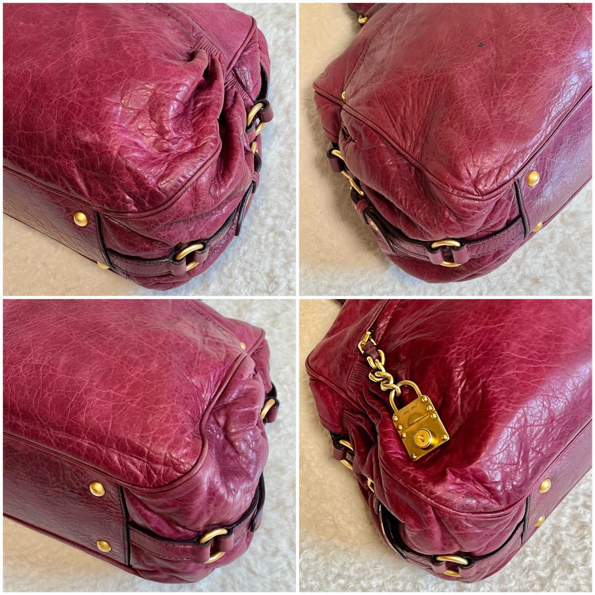 希少カラー MIUMIU ミュウミュウ ハンドバッグ トートバッグ 2way 