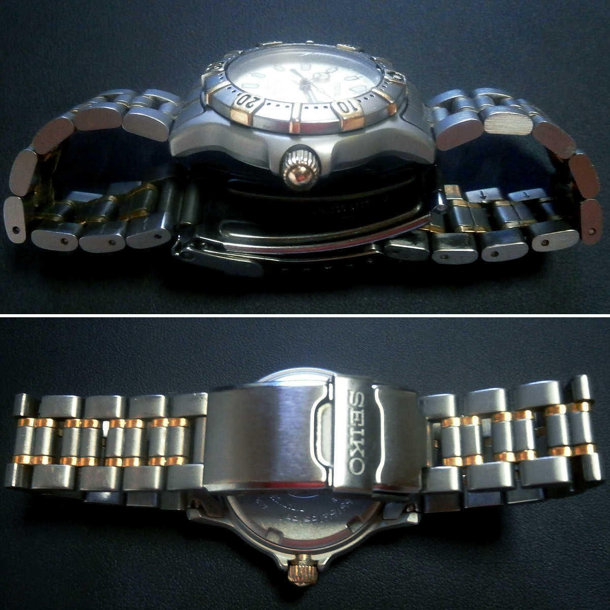 送料無料】SEIKO TITANIUM SCUBA 200 DIVER 7N35-6100 電池交換済み 〇