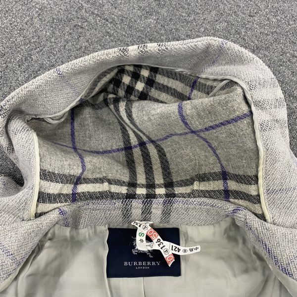 K645-Z6-82 BURBERRY バーバリー ノバチェック柄 ダッフルコート