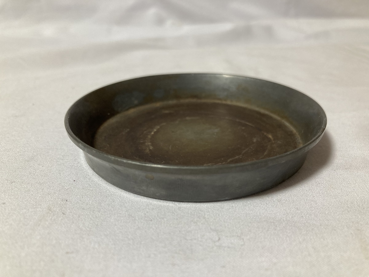 乾茂號造　錫製　茶壺　茶筒　茶入　茶器　煎茶道具　茶道具 Yahoo!オークション 乾茂號造 茶壷 本錫製茶入 流 共箱 煎茶道具 錫