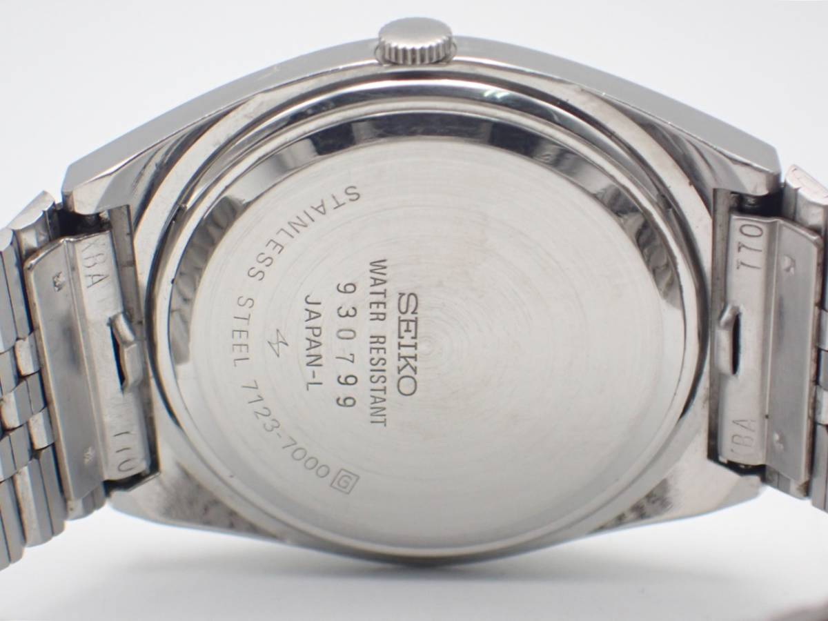 1円～☆SEIKO セイコー QZ タイプ2 7123-7000 デイデイト シルバー 
