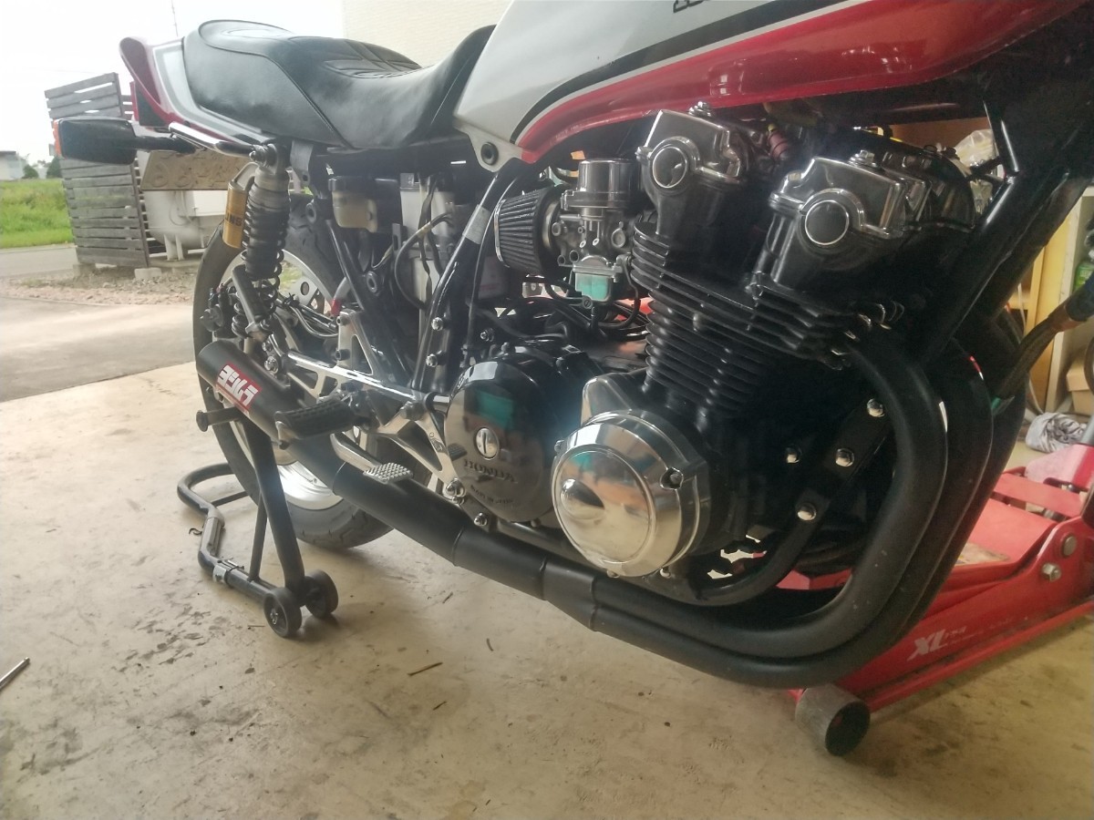 CB750F [RC04] ショート管 集合管 ブラック マフラー メーカー不明 