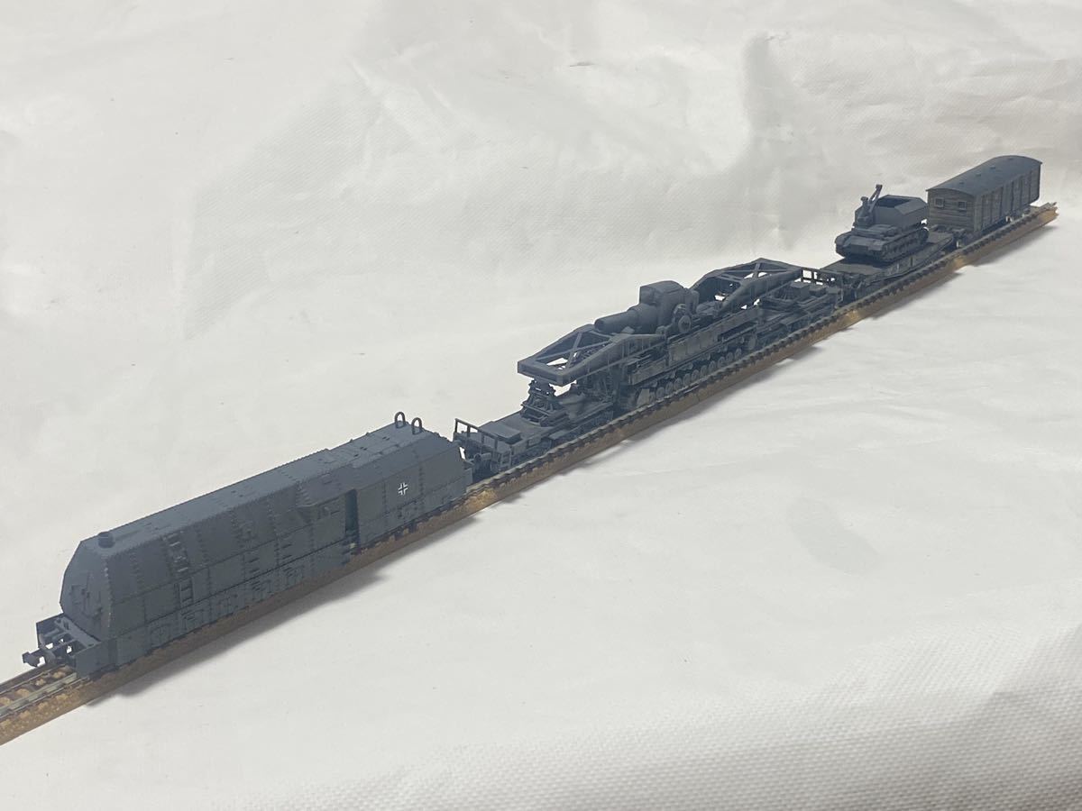 ドイツ軍 カール自走臼砲 輸送編成 BP42 装甲機関車 弾薬搭載車 N 