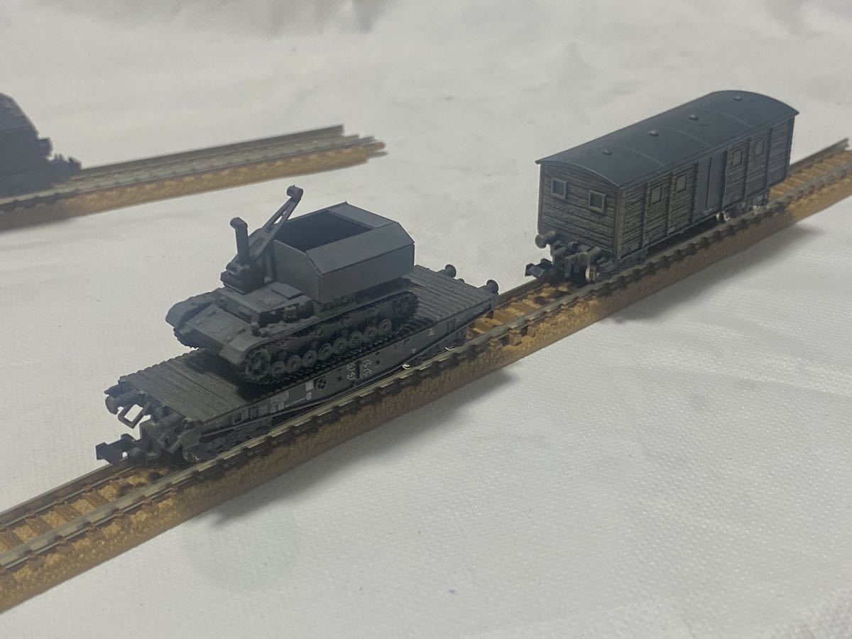 ドイツ軍 カール自走臼砲 輸送編成 BP42 装甲機関車 弾薬搭載車 N 