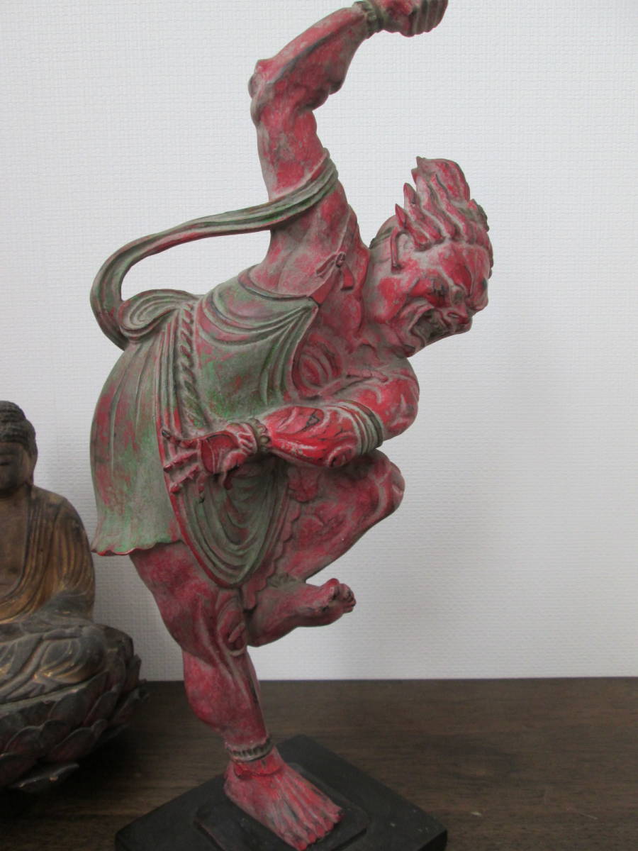 東大寺 仁王像 細谷而楽 作品 乾漆彩色 希少 金剛力士像 仏教美術 細谷