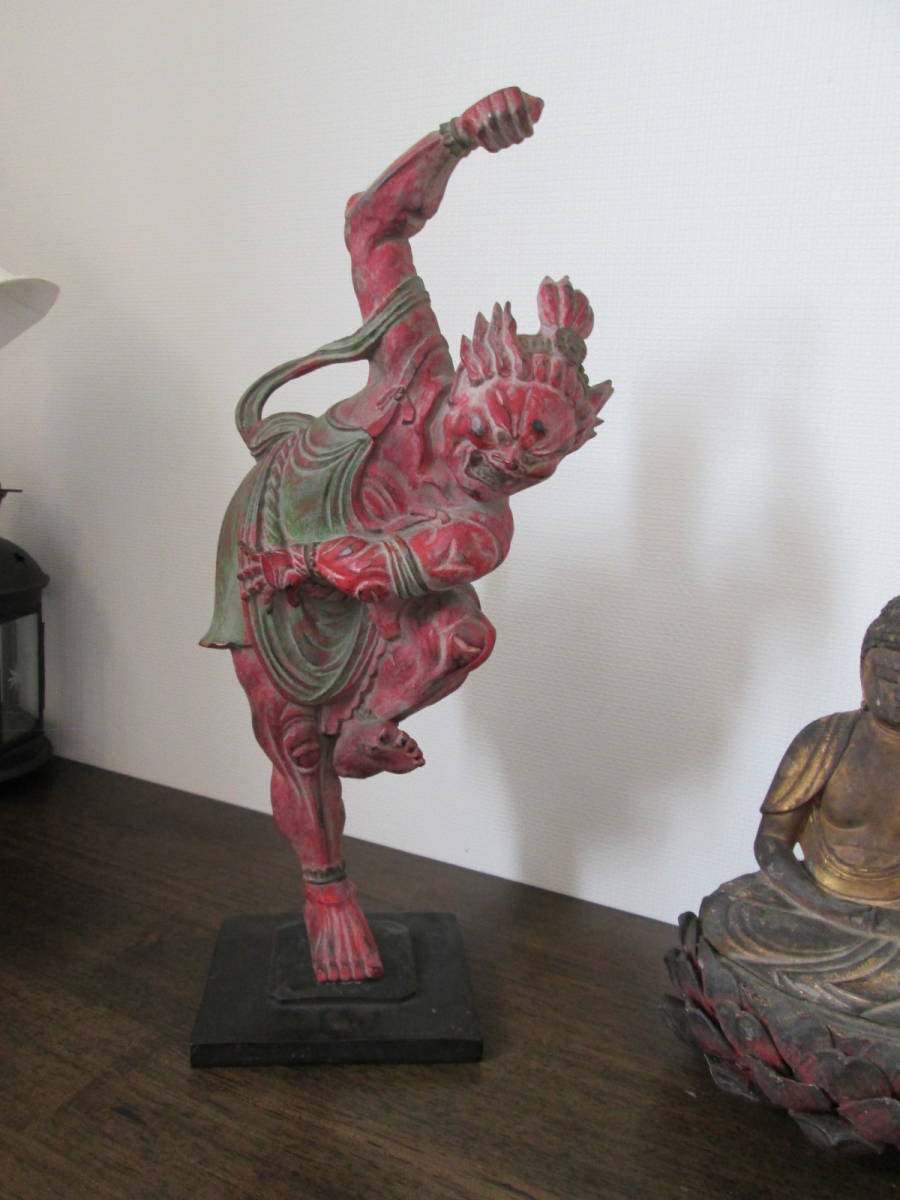 東大寺 仁王像 細谷而楽 作品 乾漆彩色 希少 金剛力士像 仏教美術 細谷