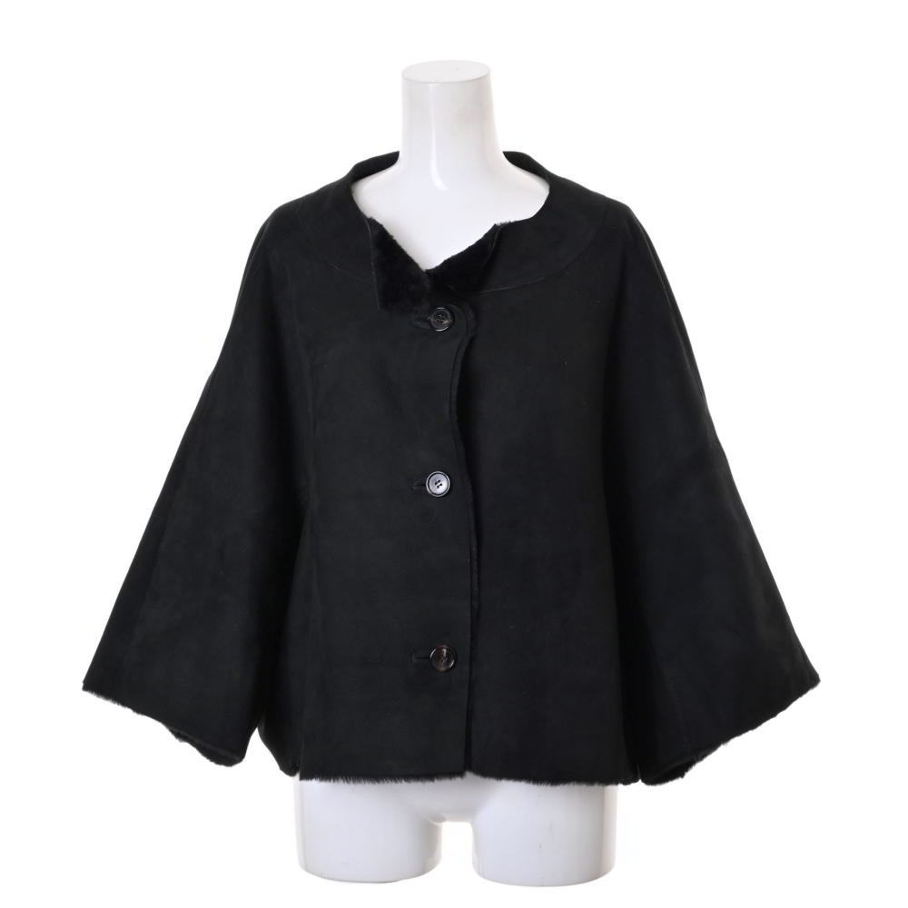 MARNI ラムムートン ジャケット 42 ブラック マルニ KL4BLSAL00