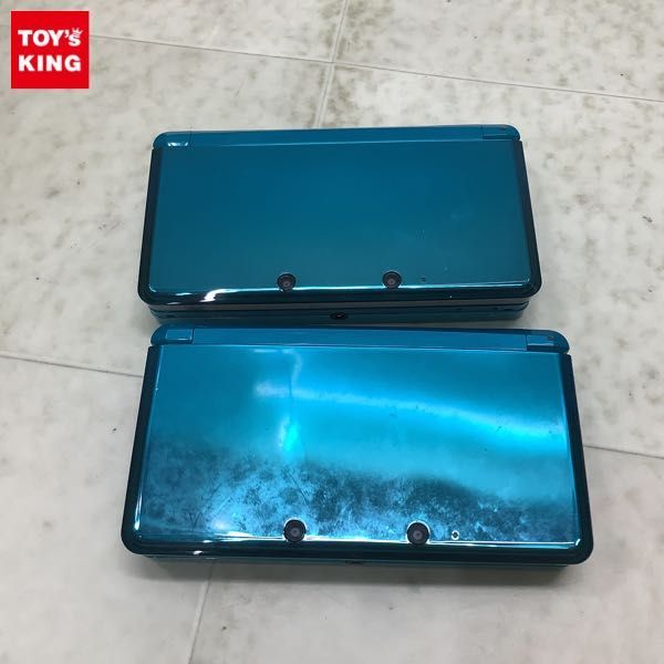 1円〜 動作確認/初期化済/箱無 ニンテンドー3DS 本体 CTR-001（JPN）アクアブルー 2点
