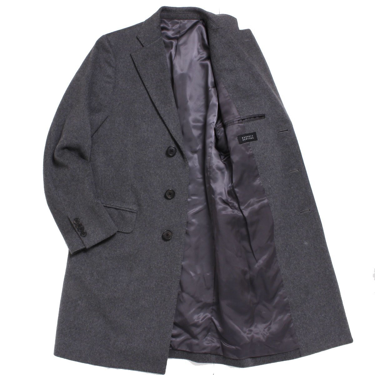 BARNEYS NEW YORK カシミア100% チェスターコート size44 グレー