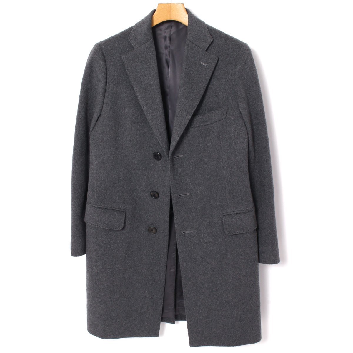 BARNEYS NEW YORK カシミア100% チェスターコート size44 グレー