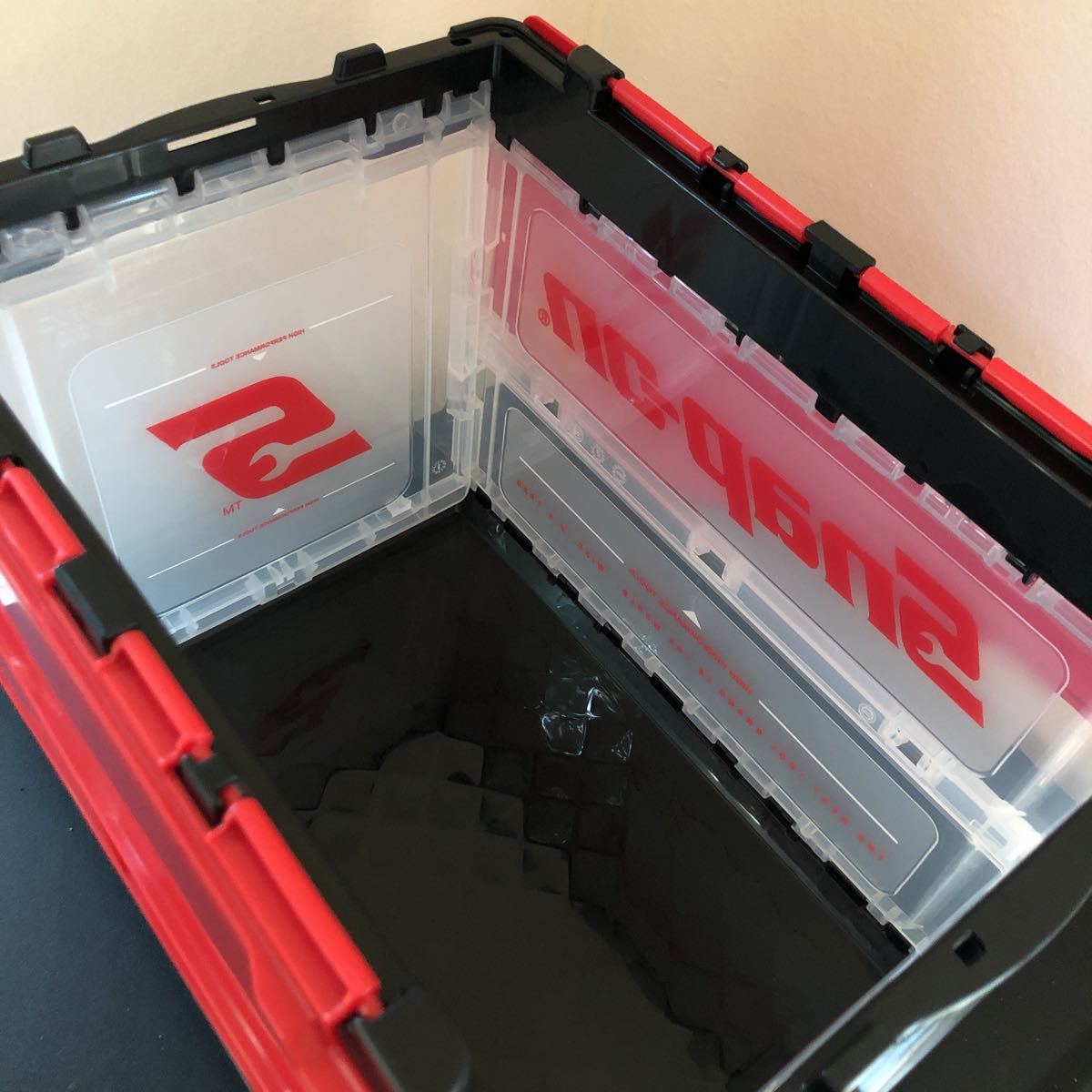 限定 スナップオン ミニ オリコン 折りたたみコンテナ Snap-on クリア 